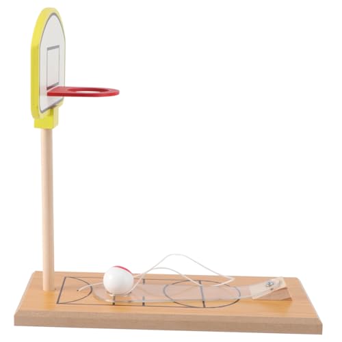 lurrose 木製卓上バスケットボールゲーム 環境に優しい耐久素材 ミニで親子対戦可能 指先強化と手眼協調を促進する室内用スポーツおもちゃ