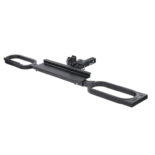 Portamotos universal ajustable con rampa de carga para enganche, acero, 300 kg miniatura 5