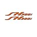 DFGDFG Motorrad-Auto-Fahrrad-Rad reflektierender wasserdichter Aufkleber-Tank-Aufkleber-Helm Logo for Hon SH 300i 300 I Ich fh 30. 0i. (Color : Reflective orange)
