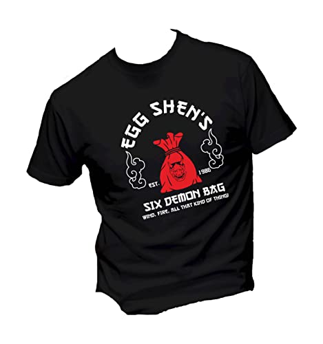  T-Shirt Uomo Cotone Basic Super vestibilità Top qualità - Egg Shen\'s 6 Demon Bag - Divertente Humor Made in Italy (XXL,Nera)