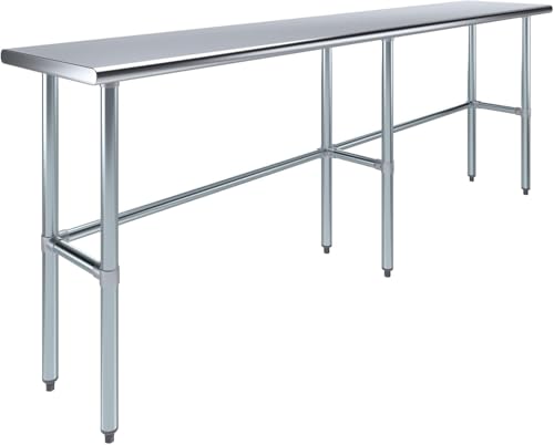 Image of 18 inchx96 inch Open Base Stainless Steel Work Table, NSF