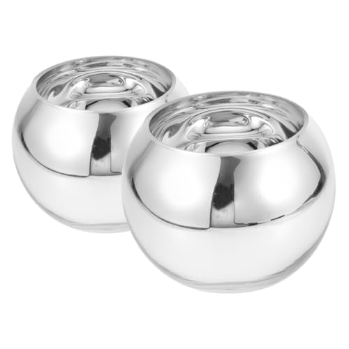 Cabilock 2piezas Jarrón Esférico Moderno y Elegante para Decoración De Hogar Oficina Arreglos con Plantas Hidropónicas