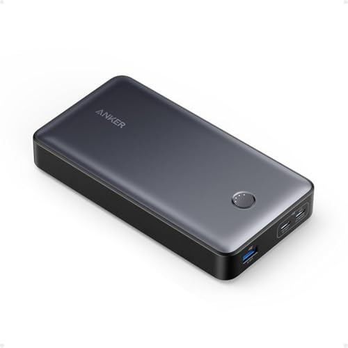 Anker 537 Power Bank 24000 mAh 65W Fast Charging, (PowerCore 24K for Laptop) for Lenovo, HP, Dell, Microsoft, MacBook, iPad, iPhone, Apple Watches, Samsung and Other Android Devices - Black
