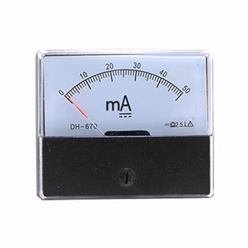 Ampèremètre DH-670 DC 1MA cadran analogique rectangulaire encastrable