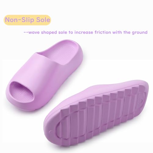 Image of Kids Cloud Slides for Boys & Girls, Super Soft & Comfy Beach Pool Slippers, Non-Slip Waterproof Shower Sandals for Toddlers & Kids