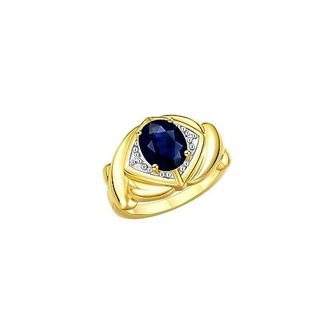 Rylos Elegant Blue Sapphire & Diamond Ring Cover