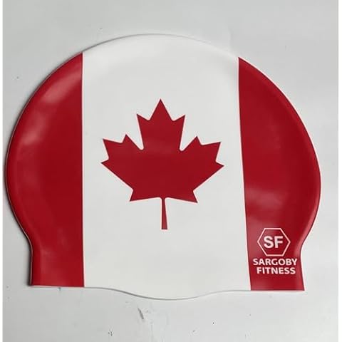 Canada Swim Cap Adult Standard-Size for Competitive or Recreational Swimmer Looking for More Speed. Canada UK Pink Australia Swimming Cap Cover