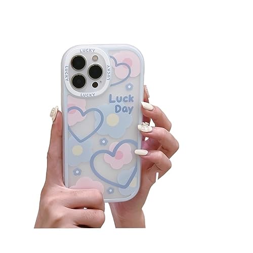 YJKJHAIG Funda De Teléfono De La Flor del Corazón De La Historieta Linda para iPhone 14 Pro MAX 13 12 Pro MAX 11 Funda De Teléfono De Moda (Color : 1, Size : For iPhone XR)