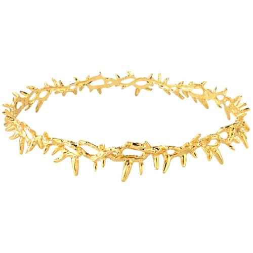 Coroa de espinhos, coroa de espinhos de metal Queen King, espinha dourada para casamentos, aniversários, disfarces de graduação, cocar de cosplay, ...