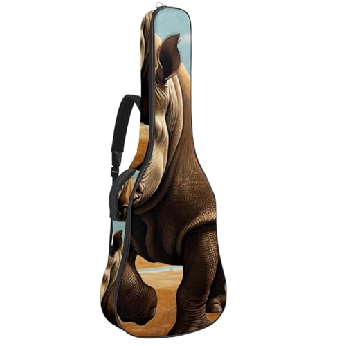 Housse guitare acoustique imperméable avec double poche et double bandoulière réglable Rhino 59