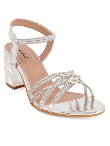 Image of IKAGI Women's Fashion Sandals | Faux Leather Comfortable and Stylish Heel | For Wedding Occasion| For Women & Girls