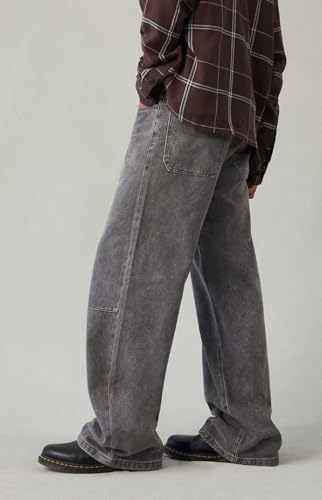 PacSun Men's Blake Extreme Baggy Jeans Knee Dart Washed Black2