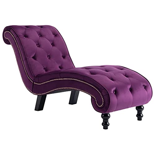 Genérico Diván de Terciopelo Morado,Mobiliario,Sillas,Divanes,Púrpura,18.1 kg,248612