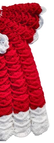 Image of NILU Craft Baby Girls Handmade Woollen Frock Cum Sweater (Red)