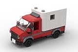 Steinchenshop Klemmbaustein Auto City Roter Campingwagen kompatibel mit den Bausteinen vom Marktf&uuml;hrer aus D&auml;nemark (ST-77003)