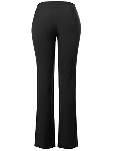 Design by Olivia Women's Relaxed Bootcut Dress Pants Trousers Slacks with Button Closure3