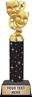 11 Inch Drama With Stars Trophies - Black Glimmer Drama With Stars Trophy Awards