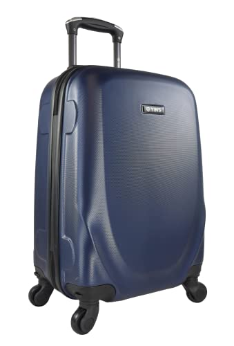 Mala de Viagem, Yin's, Pequena, em Abs, Rodas 360º - Azul Marinho