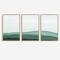 3 Piece Framed Canvas Wall Art Colorful Misty Canvas Prints Home Artwork Decoration for Living Room,Bedroom - 16