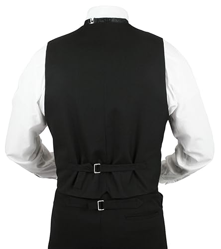 Historical Emporium Men's Wool Blend Formal Suit Vest, Victorian Edwardian Tuxedo Dress Callahan Waistcoat4