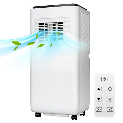 10,000 BTU Portable Air Conditioner, 3-in-1 AC Unit with Cooling, Fan & Dehumidifier, Cools up to...