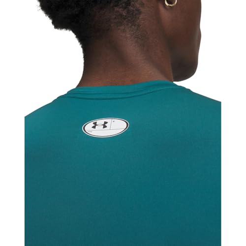 Under Armour HeatGear Kompressions-T-Shirt für Herren, kurzärmelig, (338) Rack Grün/Weiß, 3XL/Tall – Ansicht 3