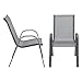 Produktbild [en.casa] Gartenstuhl 2er Set Outdoor-Stuhl 90x54x70cm Stuhl Wetterfest Stapelbar PVC Polyester Hellgrau