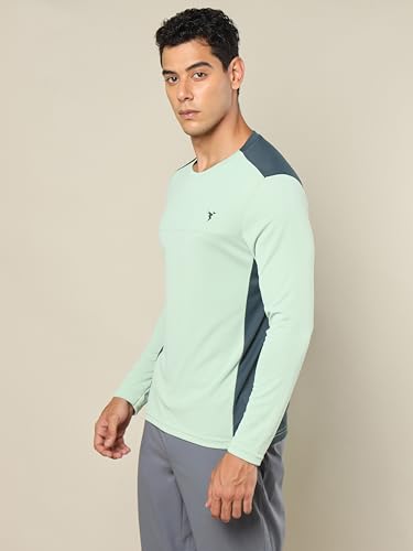 Image of TECHNOSPORT Men Polyester Slim Fit T-Shirt - (P725 P) Pack of 1