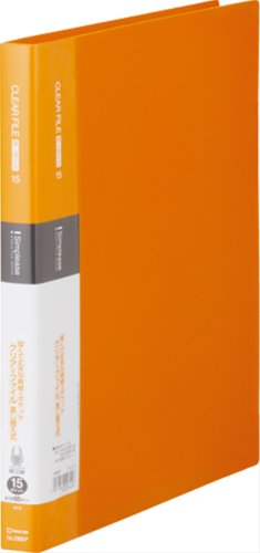 キングジム クリアファイル シンプリーズ 差替式 最大収納65ポケット 30穴 A4タテ オレンジ 138SP-OR