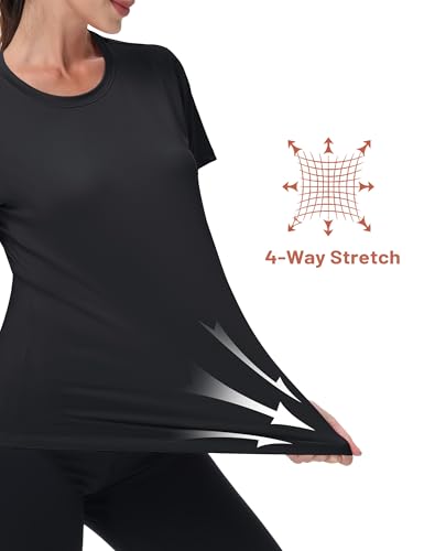 MAGCOMSEN Women's Short Sleeve Shirt UPF 80+ Sun Protection T-Shirts Quick Dry Workout Gym Running Tops4