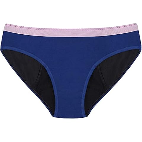 Thinx BTWN) Teen Period Underwear - Bikini Panties, Blue, 13/14 - Super Absorbency Cover