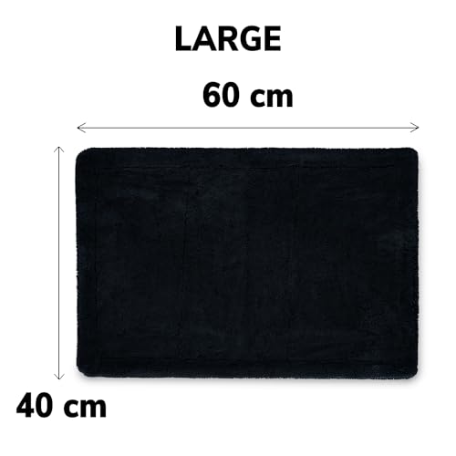 ShineXPro Microfiber Cloth for Car - Big Daddy 1500 GSM Large (60x40 CM) Twisted Loop Car Cleaning Cloth - Edgeless Design with Plush Pile and Lint Free Cloth for Drying and Detailing (Black)