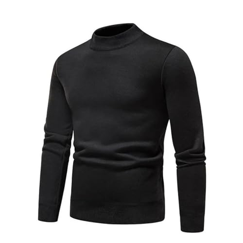 Men's Solid Color Pullover Sweater Warm Round Neck Slim Fit Daily Wear Knitted Top2