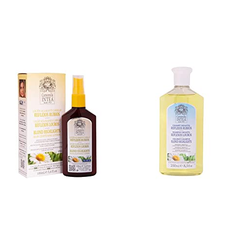 Camomila Intea Loción Cabello Reflejos Rubios Tratamiento Capilar - 100 ml & 63102 - Champú, 250 ml
