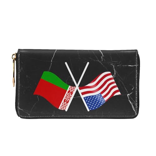 American And Belarus Flag Wallet Card Bag3