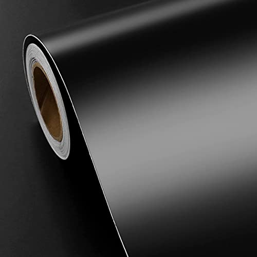 FunStick Papier Adhesif pour Meuble Noir 30CM x 5M Rouleau Adhesif Decoratif Autocollant Meuble Revetement Adhesif Meuble Film Adhesif pour Meuble Imperméable Stickers Meuble Peler et Coller