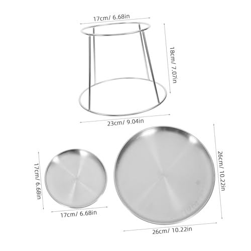 Assiette acier inoxydable double pour économiser l'espace de fête - 3