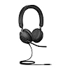Jabra Evolve2 40 SE - Kabelgebundenes Stereo-Headset mit Geräuschunterdrückung und 3-Mikrofon-Technologie - USB-C-Kabel - für MS Teams zertifiziert, auch mit anderen Plattformen kompatibel - Schwarz