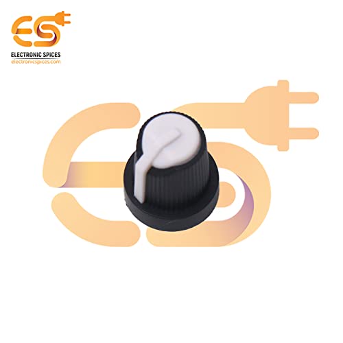Image of Electronic Spices 50k 3 Pin 14mm Long Round Shaft Rotary Potentiometer Volume Pot 50K with Knob for Multiple Applications (Pack of 4)