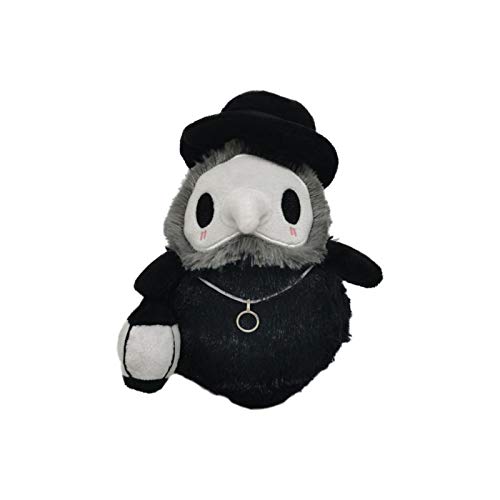 BRAND NEWS Plague Doctor Plüschtier , 7,8 Zoll Glühende Baumwolle Plüschkissen Gefülltes Puppenspielzeug, Party Prop Plüschtier Gefüllte Puppe Kinder (Schwarz) Cover