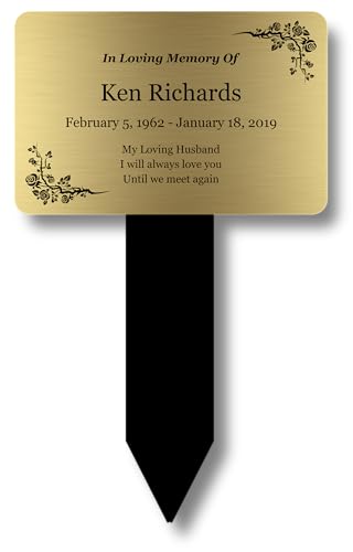Personalised Memorial Plaque Garden Stake with Custom Text (Custom)