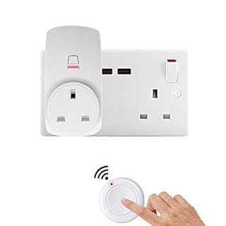 Food Waste Disposer Switch-Remote control-No Drilling on Sink Top-No Wiring-Stick On Sink Top/Counter Top-Compatible with any Garbage Disposal Unit Under 3/4 HP (UK- Plug)