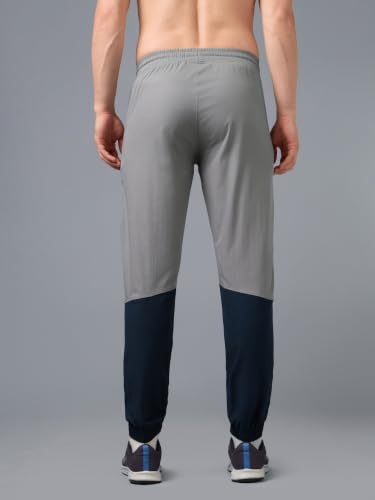 Image of TECHNOSPORT Mens Woven Regular Fit Activewear Joggers for Running, Gym, Sports and Regular Use Stretchable, Colorblock and Antimicrobial