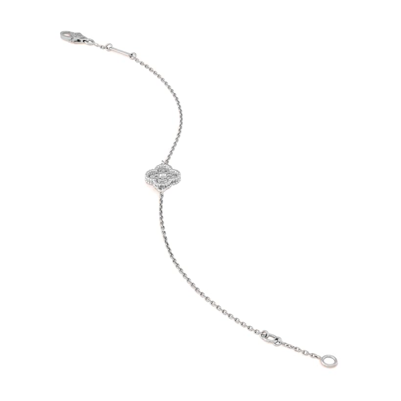 Image of Lucky Charm Clover Bracelet for Women | 925 Sterling Silver with 18K Gold Plating | Adjustable & Anti-Tarnish | Stylish Designer-Inspired Jewelry
