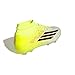 adidas Unisex-Adult F50 League Mid Firm Ground/Multi Ground, Team Solar Yellow/Black/Lucid Red, 10.5