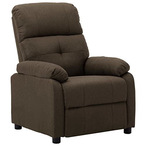 Gecheer Sillón reclinable de Tela marrón,Sillón de Salón,Sillón Relax Reclinable para salón Dormitorio Oficina,Type 4