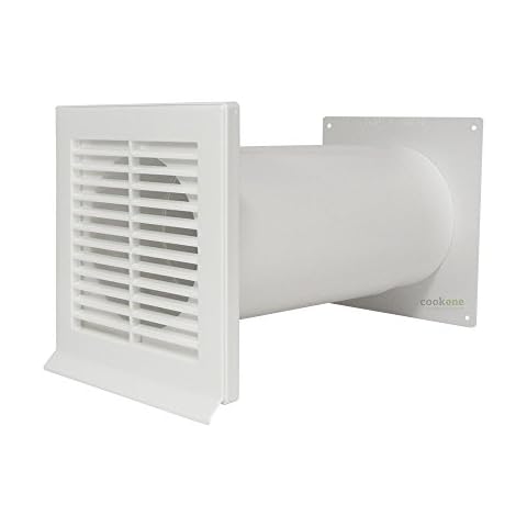 EASYTEC® Mauerkasten Ø 150 mm weiß mit Teleskoprohr und Rückstauklappe Cover