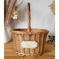 Panier en osier - Liberty - Personnalisable (Rose)