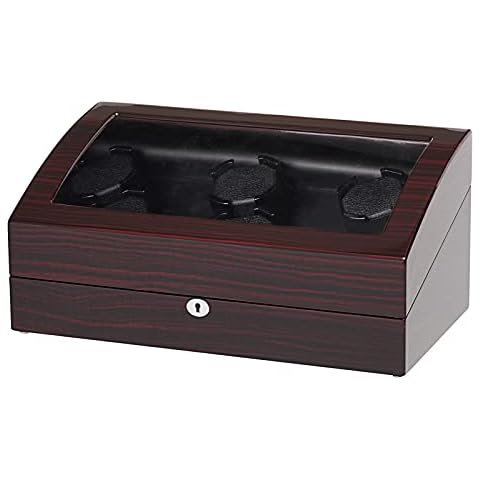 Sepano Automatic Watch Winder, 6 Watch Winders with 7 Watch Storage Place, Watch Winding Machine Watch Box, Ultra Quiet Motor Wooden Spray Paint, Watch Winders Suitable Men and Women Watch, Ebony-1 Cover
