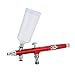 HUBEST Dual-Action Airbrush Spray Gun Gravity Feed Airbrush Kit with 7cc 20cc 40cc 0.3mm for Makeup Nail Art Tattoo Cake Toy Model